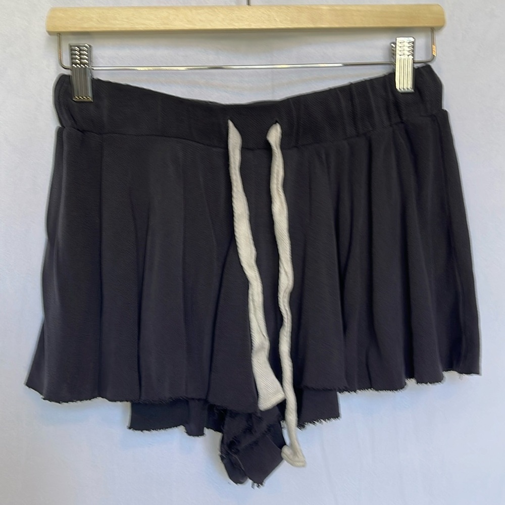 Free People Intimately Black Sweat Shorts Women's Size S Frayed Hem Super Soft
